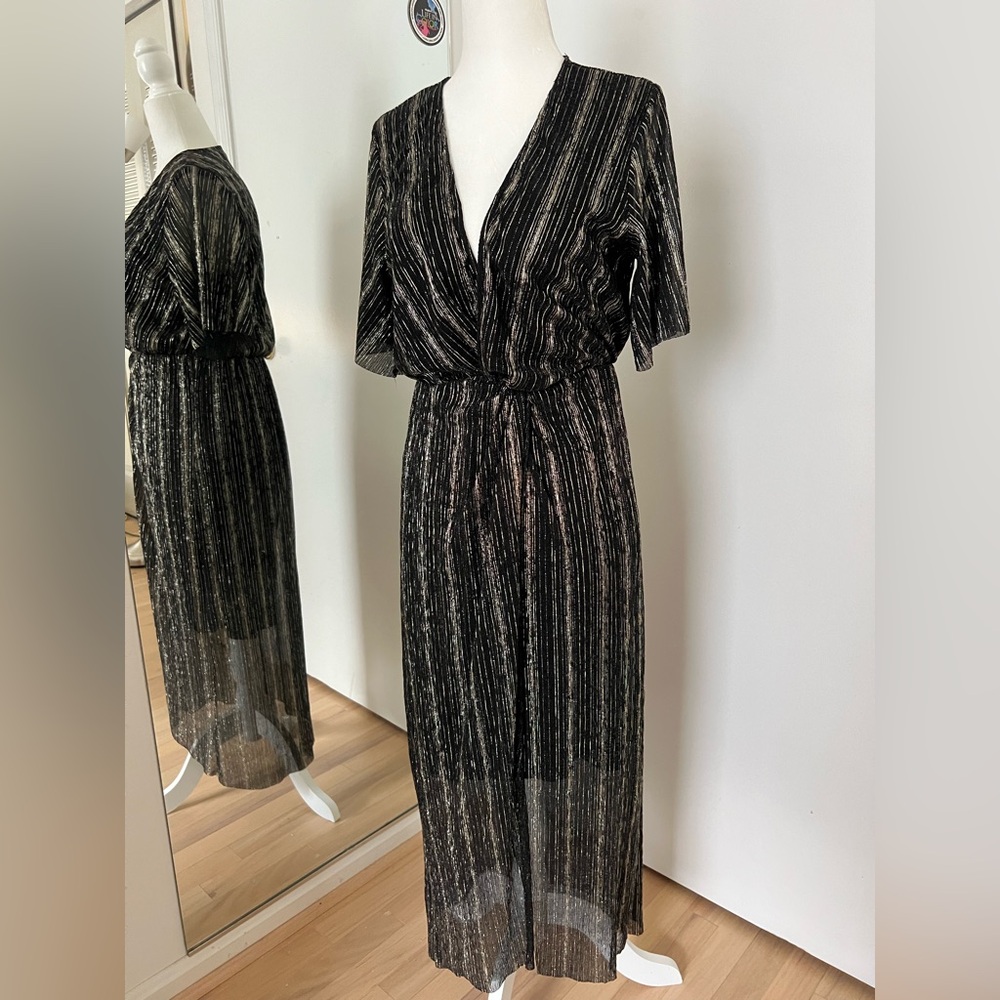 Nordstrom Metallic Long Sleeve Dress